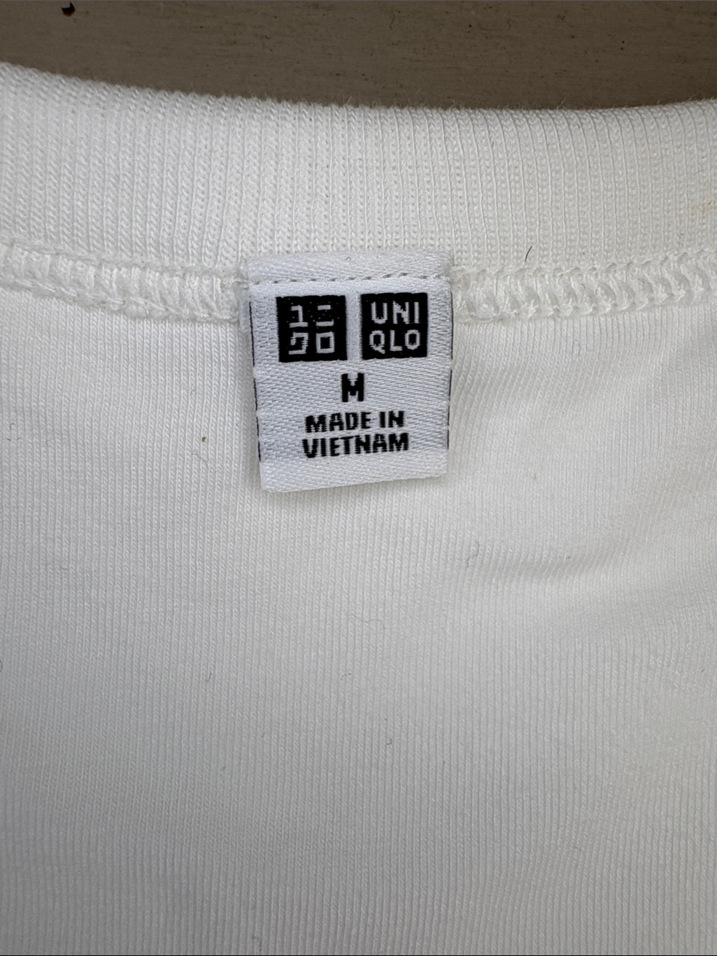 Uniqlo Cotton Crew Neck Sleeveless Bra Top In White Medium — image 4 of 6